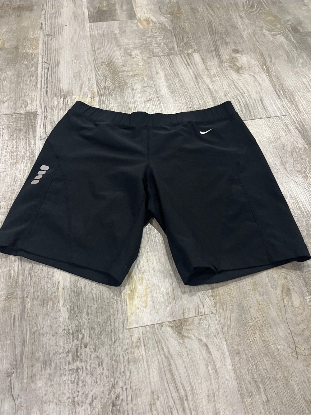 Nike Black Performance Shorts with White Swoosh - Picture 3 of 9